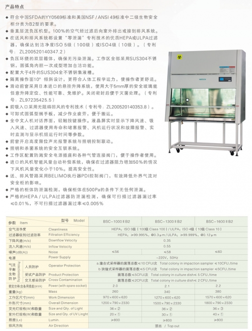 蘇州安泰二級生物安全柜BHC-1600ⅡB2（停產，用BSC替代）